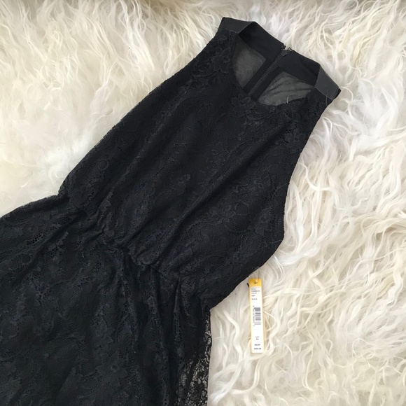 alice + olivia Chaplin Genuine Leather Flare Dress - Picture 6 of 6